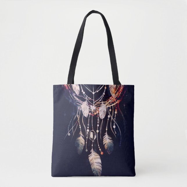 Dreamcatcher, Zweige, boho Stil, digitale Kunst. (Vorderseite)