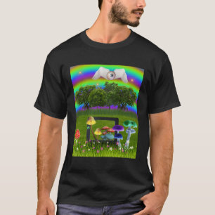 Dreamcore ästhetische Pilze Augen mit Wings merkwü T-Shirt