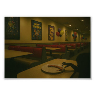 Dreamcore Restaurant mit Entität - grenzflächendec Fotodruck