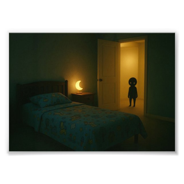 Dreamcore Schlafzimmer mit Entität - Limonade Fotodruck (Vorne)