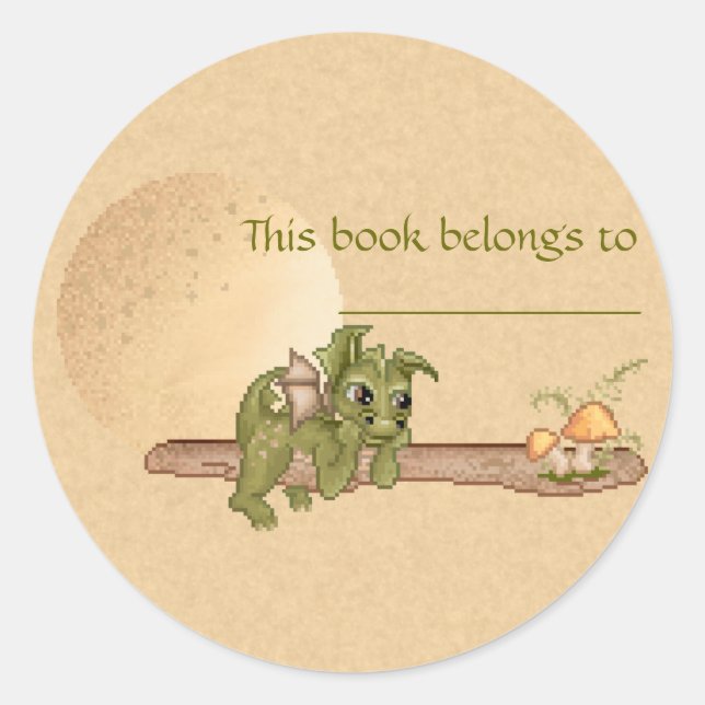 Dreamdrache Runder Aufkleber (Vorderseite)