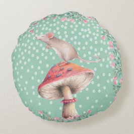 Dreame Maus - Aquarellbilder Rundes Kissen