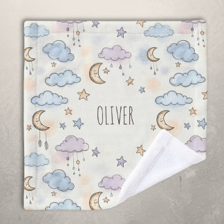 Dreame Sterne, Monde und flauschige Wolken Waschlappen
