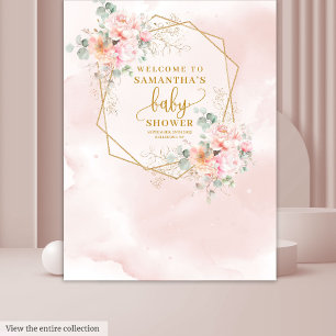 Dreameisiger, rosa pastellfarbener Babyduschkabine Wandteppich