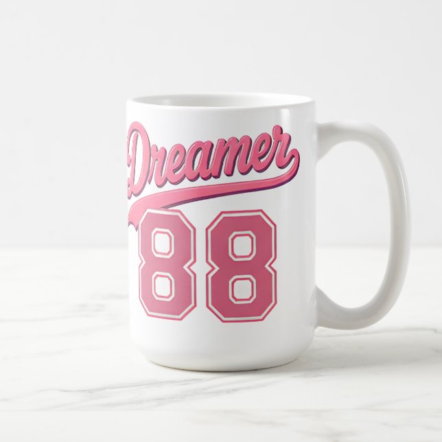 Dreamer 88 Stylish Script Design Kaffeetasse (Rechts)