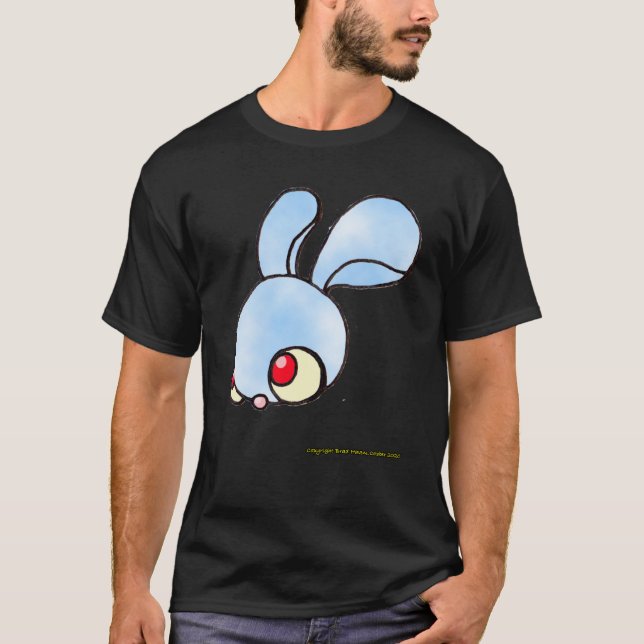 Dreamer Bunny auf dem Schwarzen T-Shirt (Vorderseite)