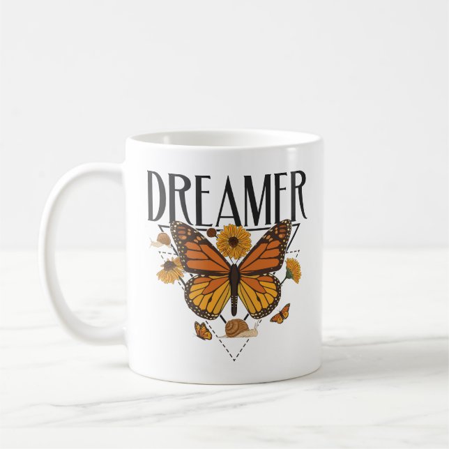 Dreamer Butterfly Niedlich Inspiration Butterfly Kaffeetasse (Links)