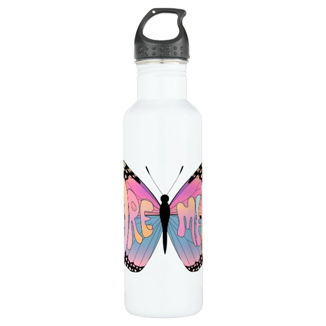 Dreamer Butterfly Vibes Edelstahlflasche (Vorderseite)