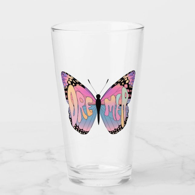 Dreamer Butterfly Vibes Glas (Vorderseite)