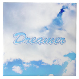 Dreamer Puffy weiße Wolken und Blue Sky Fliese