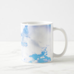 Dreamer Puffy weiße Wolken und Blue Sky Kaffeetasse