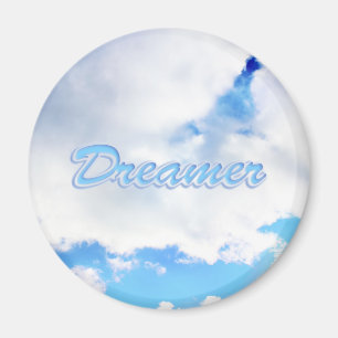Dreamer Puffy weiße Wolken und Blue Sky Magnet