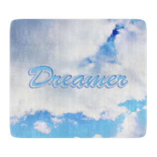 Dreamer Puffy weiße Wolken und Blue Sky Schneidebrett