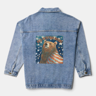 Dreamer US Flagge Bear Denim Jacket Jeansjacke