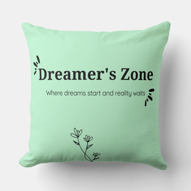 Dreamer-Zone-Kissen-Kissen Minimalistische Pastel Kissen (Vorderseite)