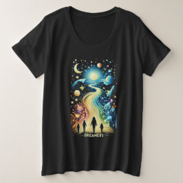 Dreamers Light Paths Große Größe T-Shirt