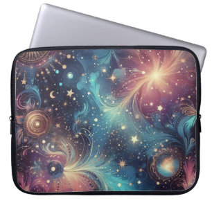 Dreames kosmisches Muster mit Galaxien und Sternen Laptopschutzhülle