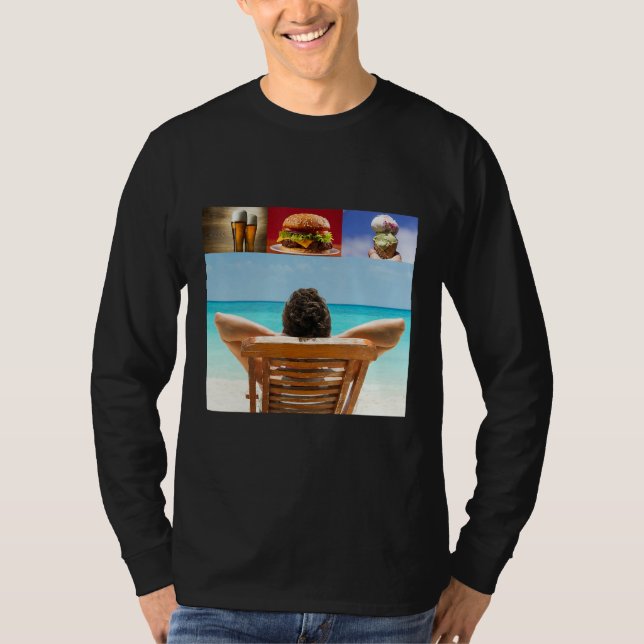Dreaming about sleeping on the beach with beer ham T-Shirt (Vorderseite)