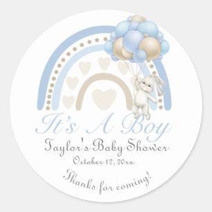Dreaming Blue Es ist eine Baby-Dusche Runder Aufkleber