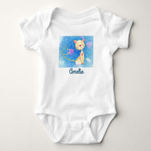 Dreaming Cat Baby Strampler