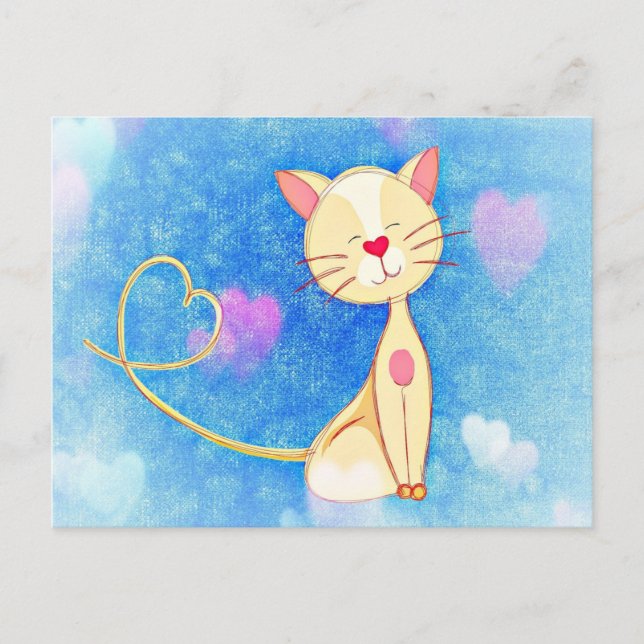 Dreaming Cat Postkarte (Vorderseite)