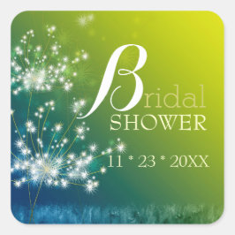 Dreaming-Dandelions-Brautparty Quadratischer Aufkleber