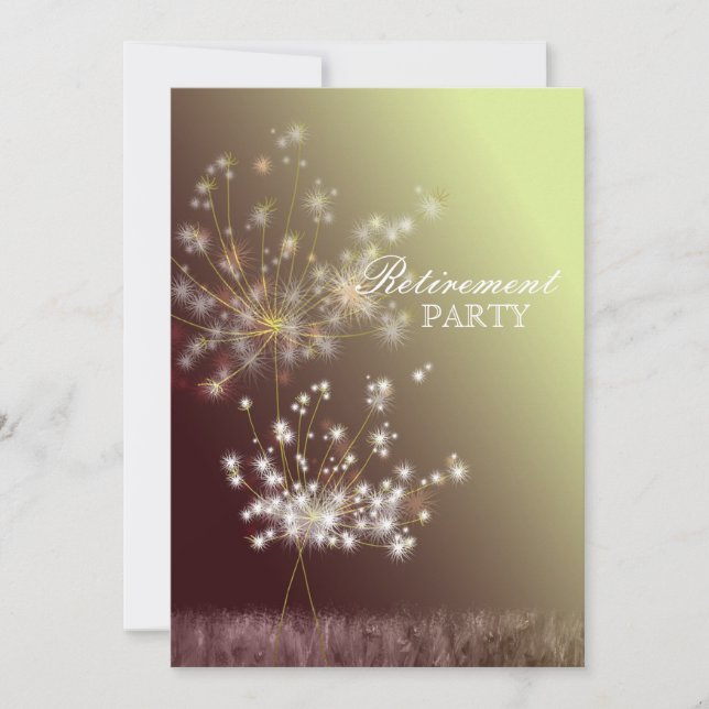 Dreaming Dandels Rentirement-Party Einladung (Vorderseite)