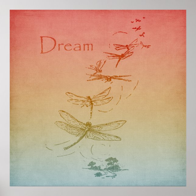 Dreaming Dragonfliegen Poster (Vorne)