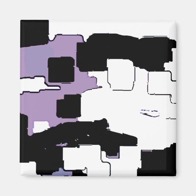"Dreaming in Lila" Geometrie Magnet (Vorne)