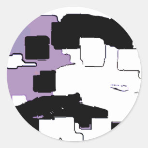 "Dreaming in Lila" Geometrie Runder Aufkleber