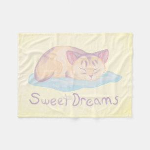 Dreaming Kitten Fleecedecke