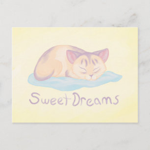 Dreaming Kitten Postkarte