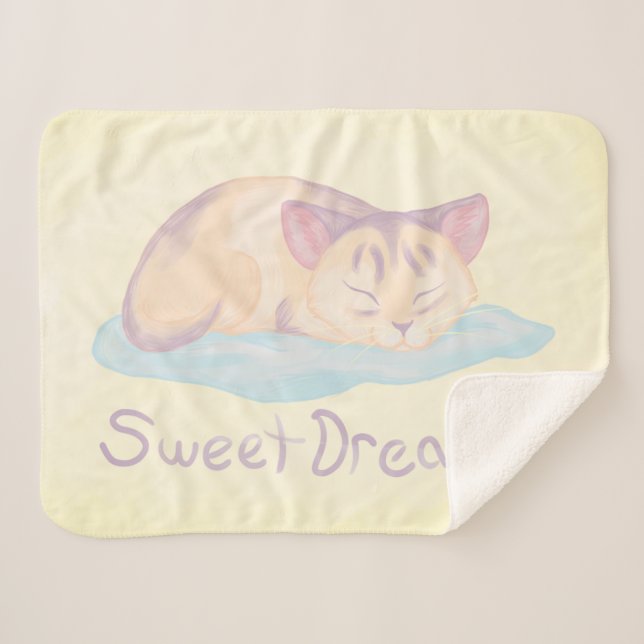 Dreaming Kitten Sherpadecke (Vorderseite (Horizontal))