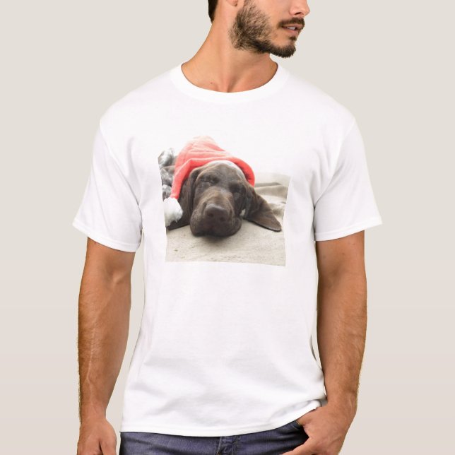 Dreaming of Santa - German Shorthair Puppy T-Shirt (Vorderseite)