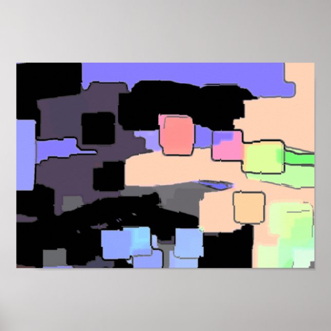 "Dreaming of Sky" Geometrische Kunst Poster (Vorne)