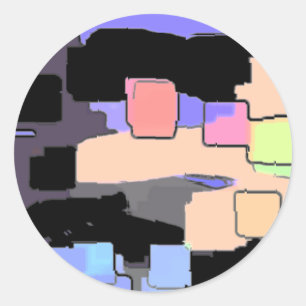 "Dreaming of Sky" Geometrische Kunst Runder Aufkleber