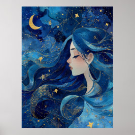 Dreaming Under Stars - Goddess Poster