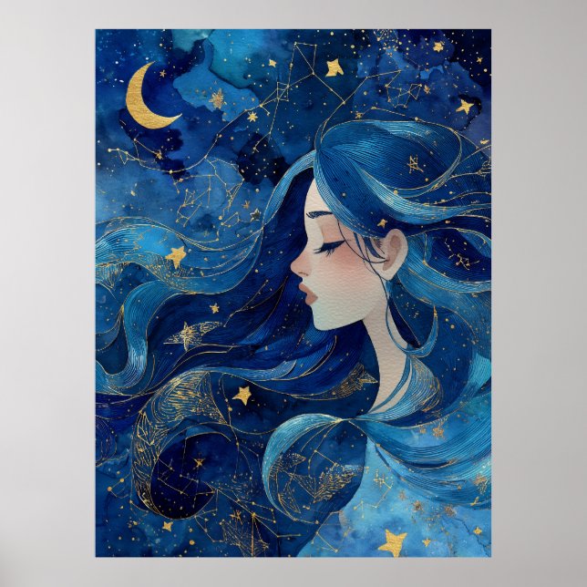 Dreaming Under Stars - Goddess Poster (Vorne)