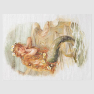 Dreaming Vintag Mermaid Child #8, 18lb 17x23 Seidenpapier