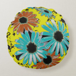 Dreaming von Daisies Round Throw Cushion Rundes Kissen