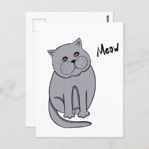 Dreamkatze mit orangefarbenen Augen Postkarte