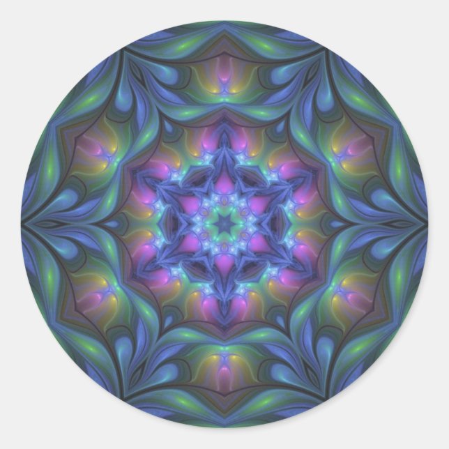 Dreamland Mandala Runder Aufkleber (Vorderseite)