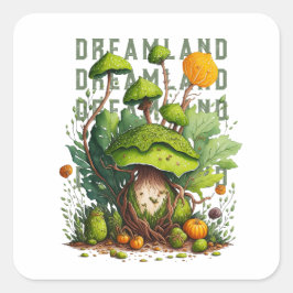 Dreamland Quadratischer Aufkleber