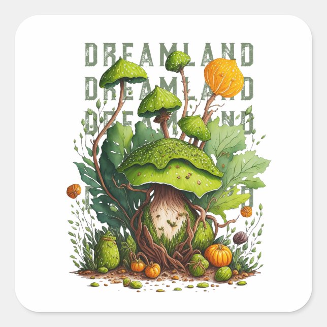 Dreamland Quadratischer Aufkleber (Vorderseite)