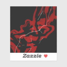 Dreams and Nightmares Abstract Red Black Fluid Art