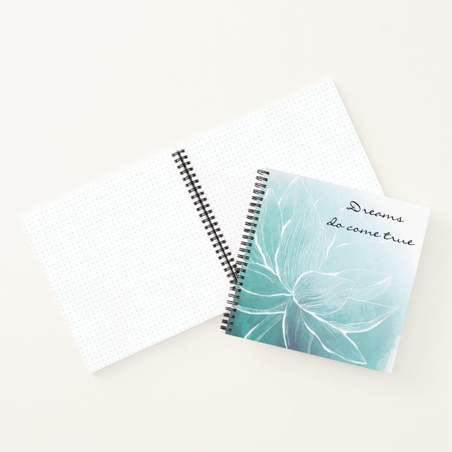 Dreams Blue Floral Notebook/Journal Notizbuch (Innenseite)