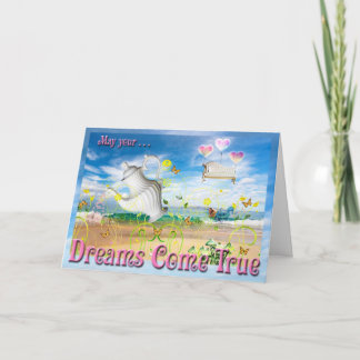 "Dreams Come True" - Künstlerische Geburtstagskart Karte