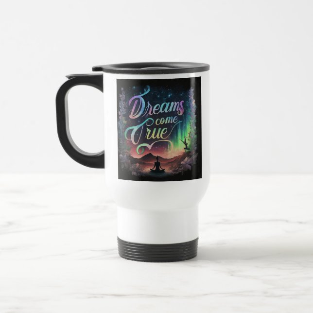 "Dreams Come True" Reisecoffee Mug Reisebecher (Links)