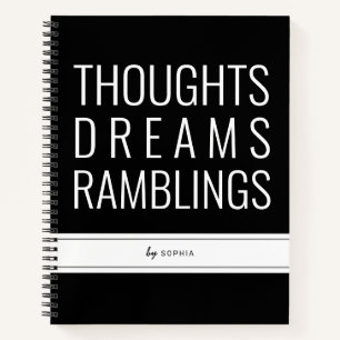 Dreams Ramblings Thoughts Personalisiert Journal Notizbuch