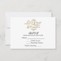 DREAMS WERDEN WIRKLICH WAHRE UAWG Wedding Card
